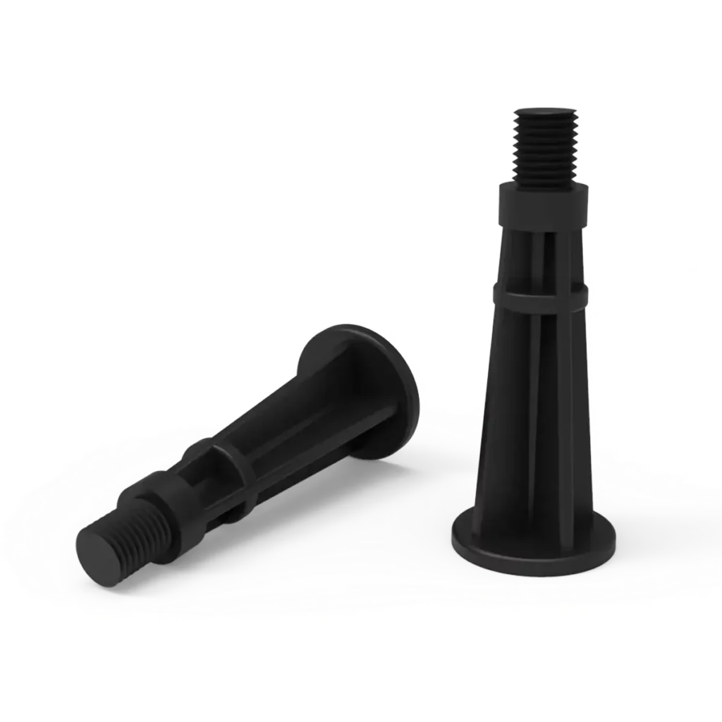 Pie de apoyo para carro porta bomba negro